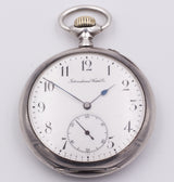 Orologio da tasca IWC International Watch Company in argento , fine '800 . - Antichità Galliera