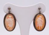 Orecchini in argento con cammei, fine '800 - Antichità Galliera