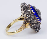 Anello vintage in oro 18k con smalti e diamanti, anni 60 - Antichità Galliera