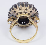 Anello vintage in oro 18k con smalti e diamanti, anni 60 - Antichità Galliera