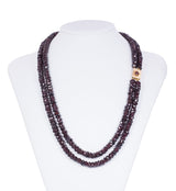 Collana antica di granati con susta in oro 18k , primi del '900 - Antichità Galliera