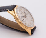 Cronografo vintage Lemania in oro 18k , 1950 .