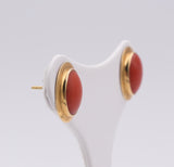 Orecchini vintage in oro con corallo