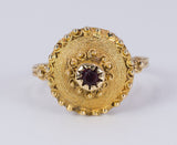 Anello antico in oro 18k con granato, primi del '900 - Antichità Galliera