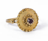 Anello antico in oro 18k con granato, primi del '900 - Antichità Galliera