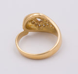 Anello vintage in oro 18K con diamanti, anni '70
