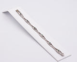 Bracciale vintage in oro bianco con smeraldi , anni 50