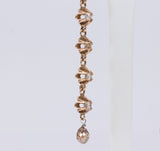 Orecchini antichi in oro 18k con rosette di diamante e diamante briolette, primi del '900 - Antichità Galliera
