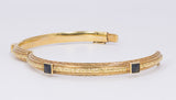 Bracciale antico in oro 18k con zaffiri , fine '800 - Antichità Galliera