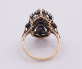 Anello antico in oro e argento con zaffiri e diamanti , 1920 circa