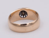 Anello antico da uomo in oro con diamante, primi del '900 - Antichità Galliera