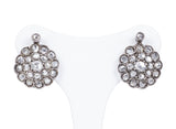 Orecchini antichi a toppa in oro bianco con diamanti taglio rosa (4 ct) , primi del '900 - Antichità Galliera