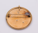 Spilla/ciondolo vintage in oro 18k con diamanti, anni 50