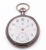 Omega pocket watch in silver, early 1900s