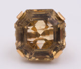 Anello vintage in oro con citrino, anni 50