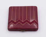 Sveglia da viaggio vintage con astuccio in pelle originale, anni 30