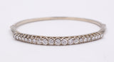 Bracciale in oro bianco 18k con diamanti taglio brillante per un totale di 1.85ct