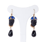 Orecchini Moretti in oro 14k e smalti - Antichità Galliera