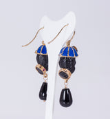 Orecchini Moretti in oro 14k e smalti - Antichità Galliera