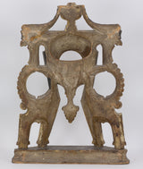 Portaorologio in legno dorato e laccato. Primi '800