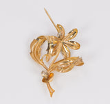 Spilla vintage in oro 18k con perla, anni 50 - Antichità Galliera