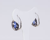 Orecchini antichi in oro 18K e topazi azzurri, anni '30 - Antichità Galliera