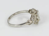 Anello Art Decò in platino con diamante centrale (0.8ct), anni 30