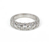 Bague vintage en or blanc signée Damiani avec diamants taille brillant