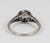Anello antico solitario in oro bianco con diamante centrale di 0.6ct , 1920 circa