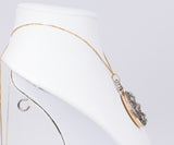 Pendente portafoto antico in oro 18K e argento, con turchesi e diamanti, anni '40 - Antichità Galliera