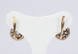 Orecchini antichi in oro 18k con rosette di diamante, primi del '900 - Antichità Galliera