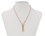 Collana vintage in oro 18k con perle e zirconi , anni 60