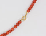 Collana vintage in corallo mediterraneo a sfere , anni 60