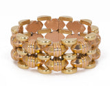 Bracciale vintage Tank in oro 18k e 14k, anni 40