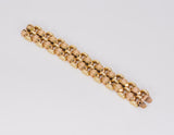 Bracciale vintage Tank in oro 18k e 14k, anni 40