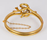 Braccialetto borbonico in oro con perline e pasta di vetro rossa, fine '800