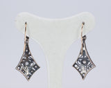 Boucles d'oreilles Art Decò en or 14 carats et argent avec rosettes de diamants, années 1930
