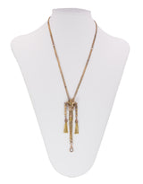 Saliscendi borbonico in oro basso con perline, fine '800