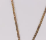 Saliscendi borbonico in oro basso con perline, fine '800