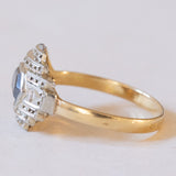 Anello vintage in stile Art Déco in oro 18K con onice, anni '50