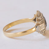 Anello vintage in stile Art Déco in oro 18K con onice, anni '50