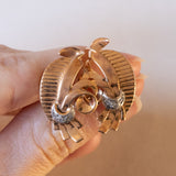 Orecchini retrò in oro 18K con diamanti, anni '40