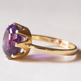 Anello vintage da cocktail in oro 18K con ametista (3ct ca.), anni '60
