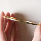 Braccialetto rigido liscio in oro 8K, anni '60/'70