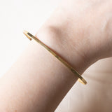 Braccialetto rigido liscio in oro 8K, anni '60/'70