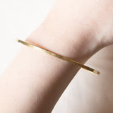 Braccialetto rigido liscio in oro 8K, anni '60/'70