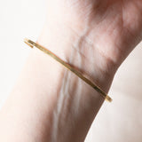 Braccialetto rigido liscio in oro 8K, anni '60/'70