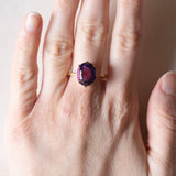 Anello vintage da cocktail in oro 18K con ametista (3ct ca.), anni '60