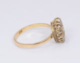 Anello antico a toppa in oro 18K con rosette di diamante, primi del '900 - Antichità Galliera