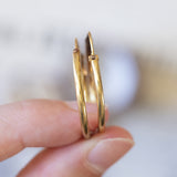 Orecchini a cerchio vintage in oro 18K, anni '70